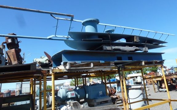 Unused Philadelphia Mixer Agitator For 10' Dia X 12' H Slurry Tank, Size/type 3853m, Impeller Type 4cbt90 With 5 Hp Motor)